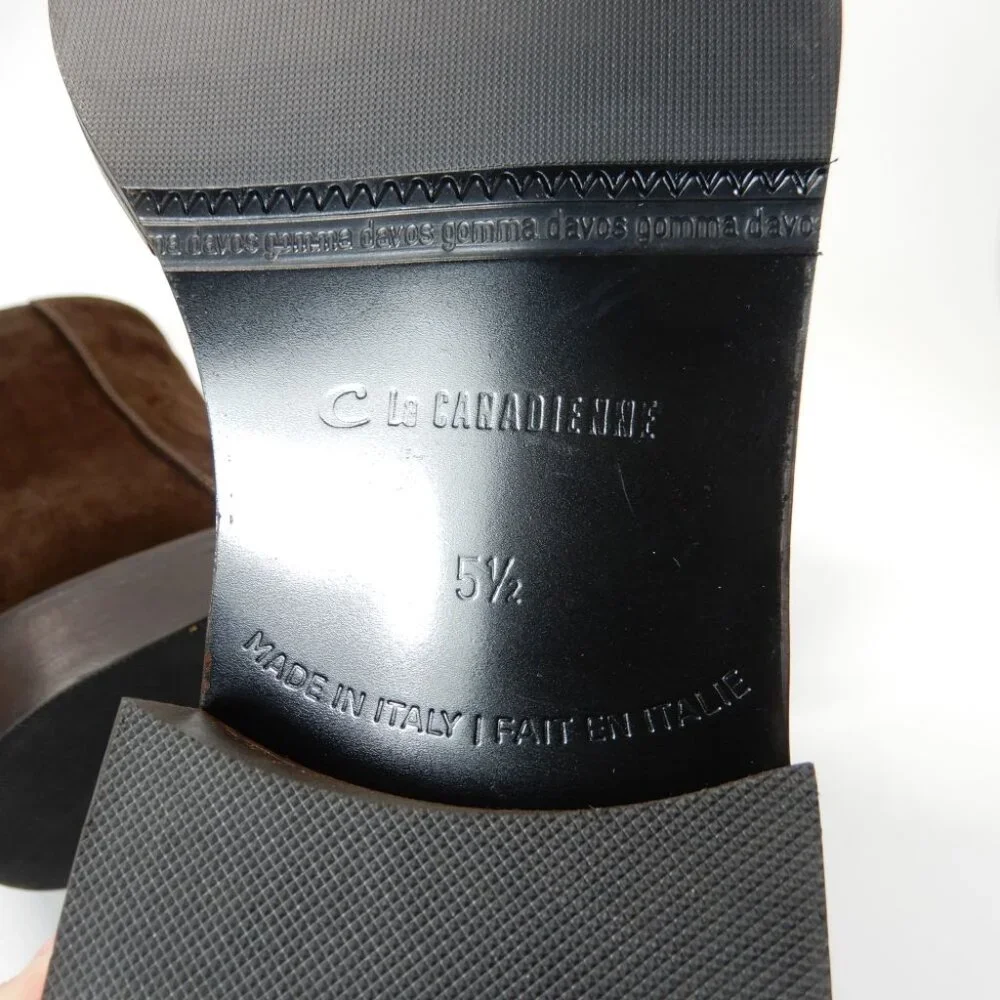 La Canadienne Selina City Dry Waterproof Bootie Boots Size 5.5 Brown Suede NEW - Picture 14 of 15